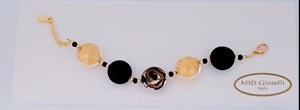 Bracciale Maya Tondo nero oro