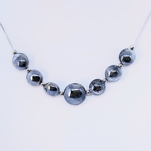 Collana Lustro 5 perle antracite