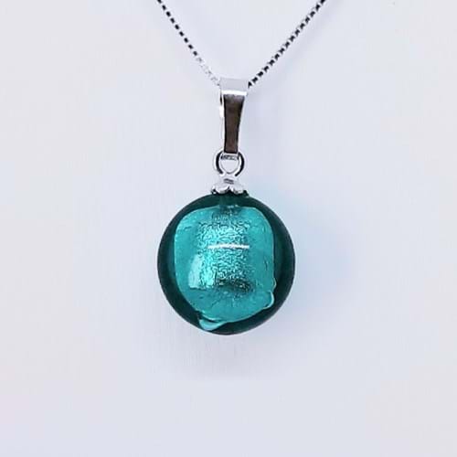 Collana Spring Disco verde marino