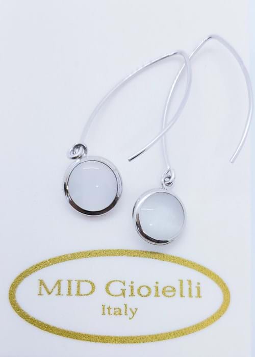 Orecchino Seta bianco