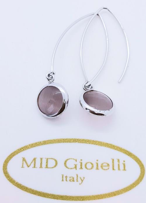 Orecchino Seta viola